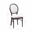 Pemberly Row Beechwood Set of 2 Padded Back and Seat Side Chairs in Dark Brown
