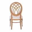Pemberly Row Beechwood Ornamental Backrest Set of 2 Dining Chairs in Light Brown