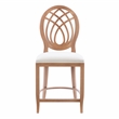 Pemberly Row Beechwood Ornamental Backrest Set of 2 Counter Stool in Light Brown