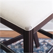 Pemberly Row Beechwood Set of 2 Splat Back Upholstered Counter Stool in Dk Brown