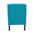 Pemberly Row Upholstered Wingback Accent Chair with Quilted Back & Seat in Teal