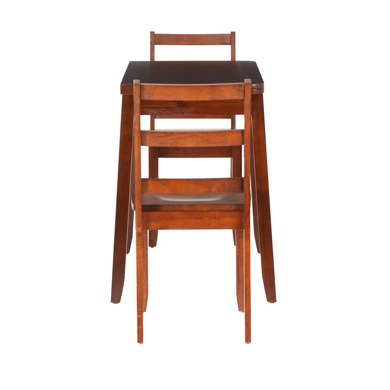 Pemberly Row 3-Piece Modern Wood Dining Set with Storage in Brown Espresso