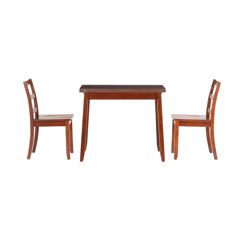 Pemberly Row 3-Piece Modern Wood Dining Set with Storage in Brown Espresso