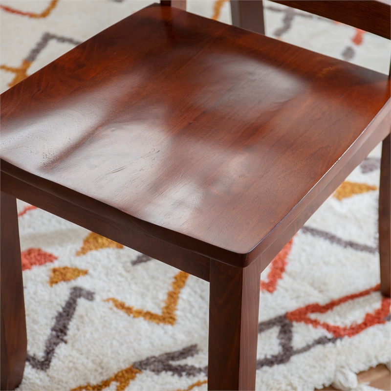 Pemberly Row 3-Piece Modern Wood Dining Set with Storage in Brown Espresso