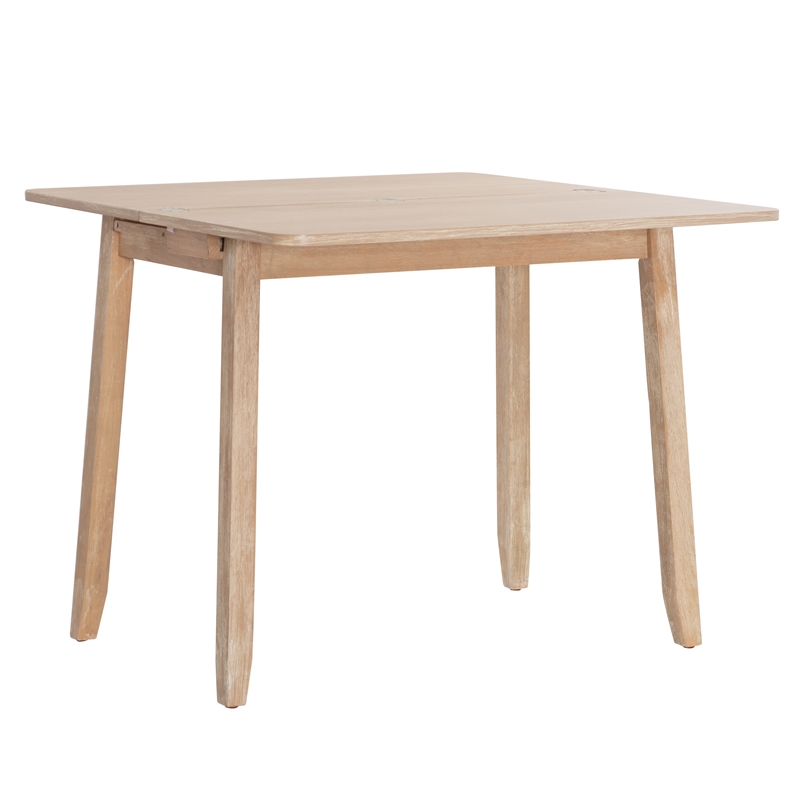 Pemberly Row 3-Piece Modern Wood Dining Set with Storage in Gray Wash