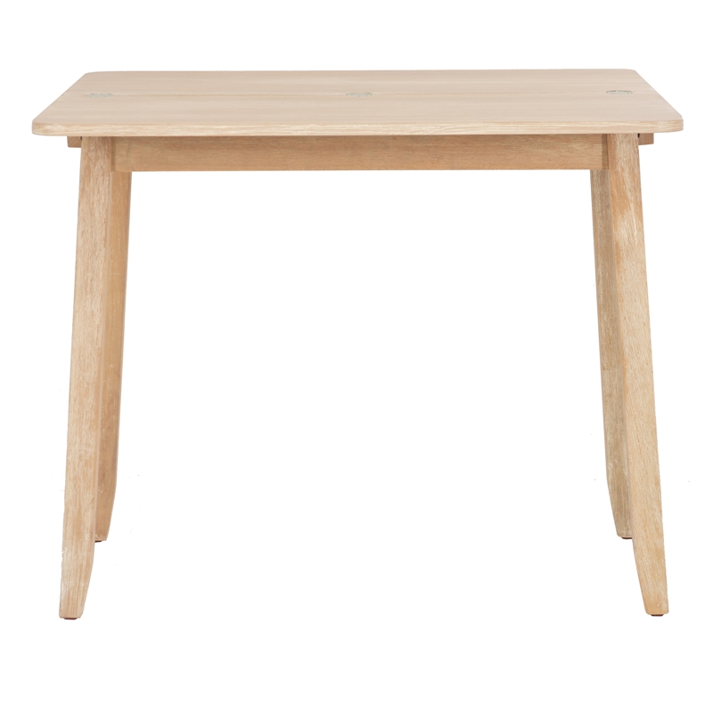 Pemberly Row 3-Piece Modern Wood Dining Set with Storage in Gray Wash
