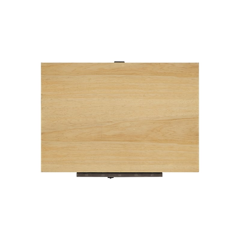 Pemberly Row 5-Drawer Wood & Cane Jewelry Armoire with Flip Top in Natural Brown