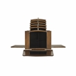 Pemberly Row 6-Drawer Wood Jewelry Armoire with Flip Top in Classic Walnut Brown