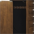 Pemberly Row 6-Drawer Wood Jewelry Armoire with Flip Top in Classic Walnut Brown