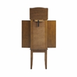 Pemberly Row 6-Drawer Wood Jewelry Armoire with Flip Top in Classic Walnut Brown