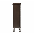 Pemberly Row 6-Drawer Wood Jewelry Armoire with Flip Top in Walnut Brown/Cream
