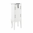 Pemberly Row 4-Drawer Wood Jewelry Armoire with Flip Top in White/Blue
