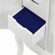 Pemberly Row 4-Drawer Wood Jewelry Armoire with Flip Top in White/Blue