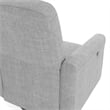 Pemberly Row Swivel Accent Chair with USB Charger in Light Gray Linen