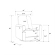 Pemberly Row Swivel Accent Chair with USB Charger in Light Gray Linen