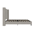 Pemberly Row Upholstered Platform Bed Frame - Queen in Textured Gray Canvas