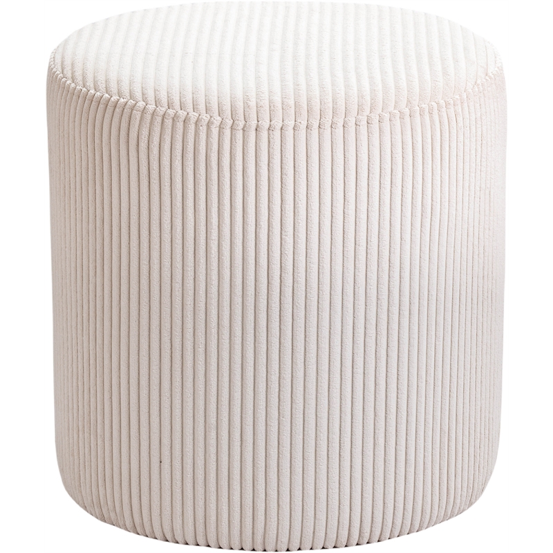 Pemberly Row Modern / Contemporary Soft Microsuede Fabric Beige Ottoman / Stool