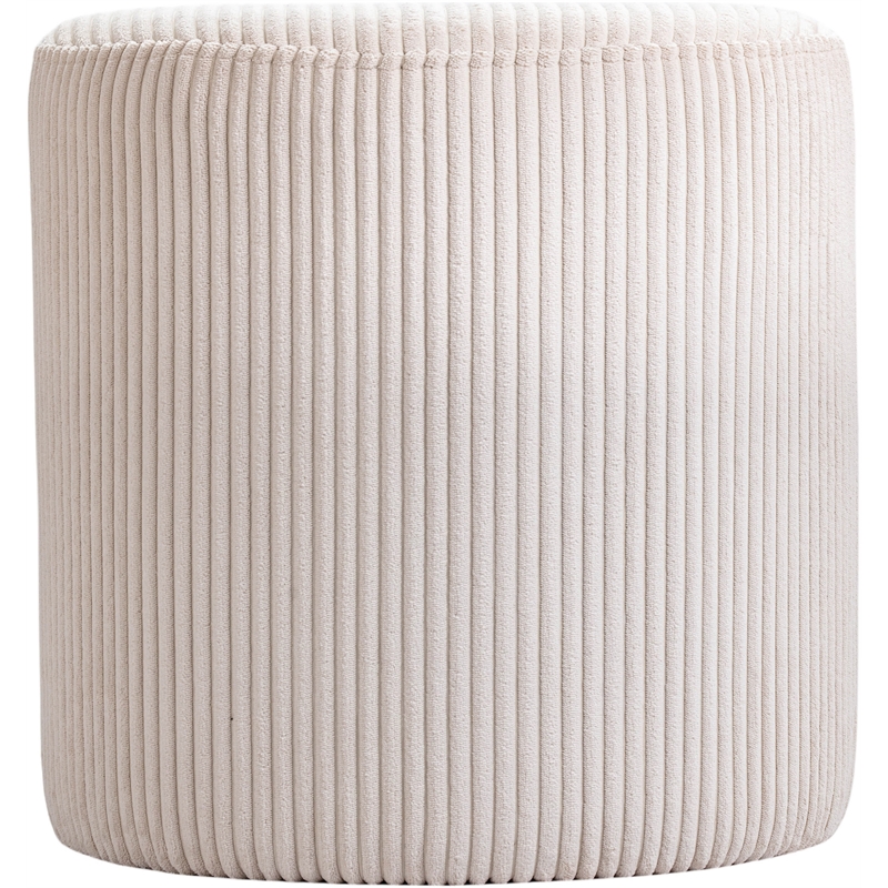 Pemberly Row Modern / Contemporary Soft Microsuede Fabric Beige Ottoman / Stool