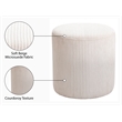 Pemberly Row Modern / Contemporary Soft Microsuede Fabric Beige Ottoman / Stool