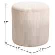 Pemberly Row Modern / Contemporary Soft Microsuede Fabric Beige Ottoman / Stool