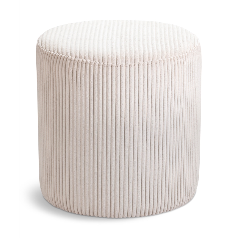 Pemberly Row Modern / Contemporary Soft Microsuede Fabric Beige Ottoman / Stool