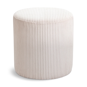pemberly row modern / contemporary soft microsuede fabric beige ottoman / stool