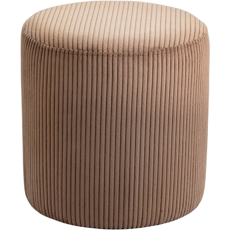 Pemberly Row Modern / Contemporary Soft Microsuede Fabric Brown Ottoman / Stool
