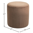 Pemberly Row Modern / Contemporary Soft Microsuede Fabric Brown Ottoman / Stool