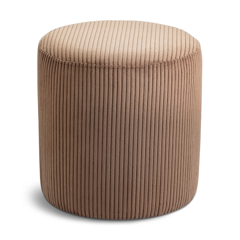 Pemberly Row Modern / Contemporary Soft Microsuede Fabric Brown Ottoman / Stool