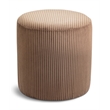 Pemberly Row Modern / Contemporary Soft Microsuede Fabric Brown Ottoman / Stool