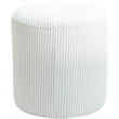 Pemberly Row Modern / Contemporary Soft Microsuede Fabric Cream Ottoman / Stool