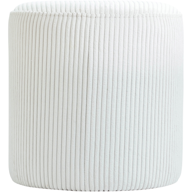 Pemberly Row Modern / Contemporary Soft Microsuede Fabric Cream Ottoman / Stool