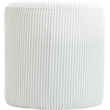 Pemberly Row Modern / Contemporary Soft Microsuede Fabric Cream Ottoman / Stool