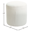 Pemberly Row Modern / Contemporary Soft Microsuede Fabric Cream Ottoman / Stool