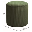 Pemberly Row Modern / Contemporary Soft Microsuede Fabric Green Ottoman / Stool
