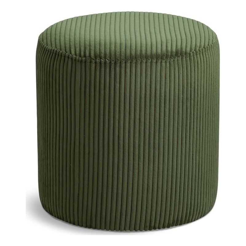 Pemberly Row Modern / Contemporary Soft Microsuede Fabric Green Ottoman / Stool