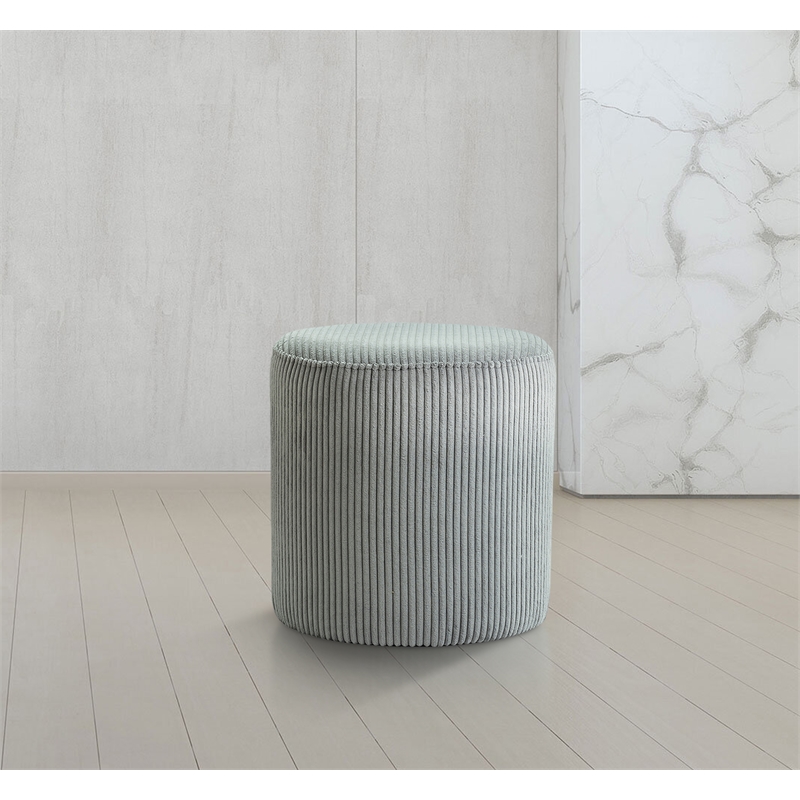 Pemberly Row Modern / Contemporary Soft Microsuede Fabric Grey Ottoman / Stool