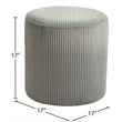 Pemberly Row Modern / Contemporary Soft Microsuede Fabric Grey Ottoman / Stool