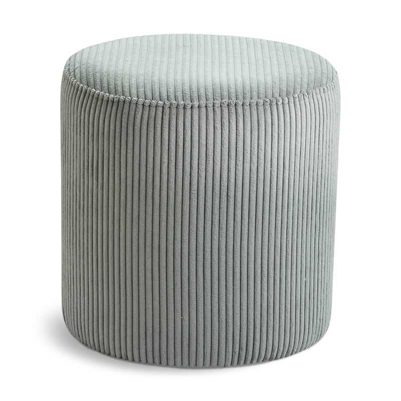 Pemberly Row Modern / Contemporary Soft Microsuede Fabric Grey Ottoman / Stool