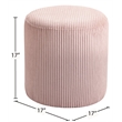 Pemberly Row Modern / Contemporary Soft Microsuede Fabric Pink Ottoman / Stool