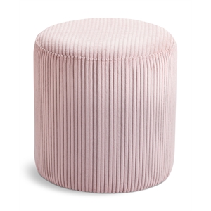 pemberly row modern / contemporary soft microsuede fabric pink ottoman / stool
