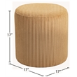 Pemberly Row Modern / Contemporary Soft Microsuede Fabric Yellow Ottoman / Stool