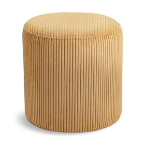 pemberly row modern / contemporary soft microsuede fabric yellow ottoman / stool