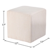 Pemberly Row Modern / Contemporary Soft Microsuede Fabric Beige Ottoman / Stool