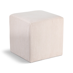 pemberly row modern / contemporary soft microsuede fabric beige ottoman / stool