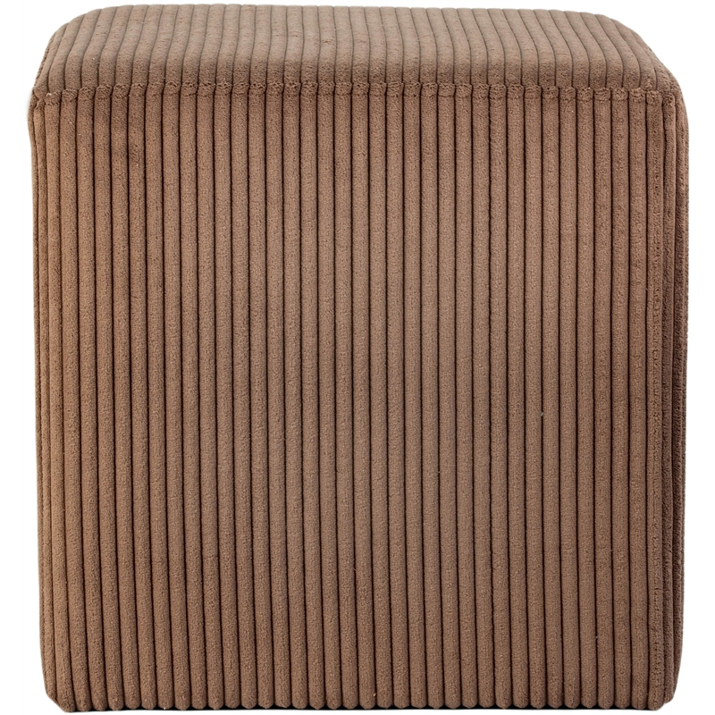 Pemberly Row Modern / Contemporary Soft Microsuede Fabric Brown Ottoman / Stool