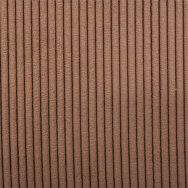 Pemberly Row Modern / Contemporary Soft Microsuede Fabric Brown Ottoman / Stool