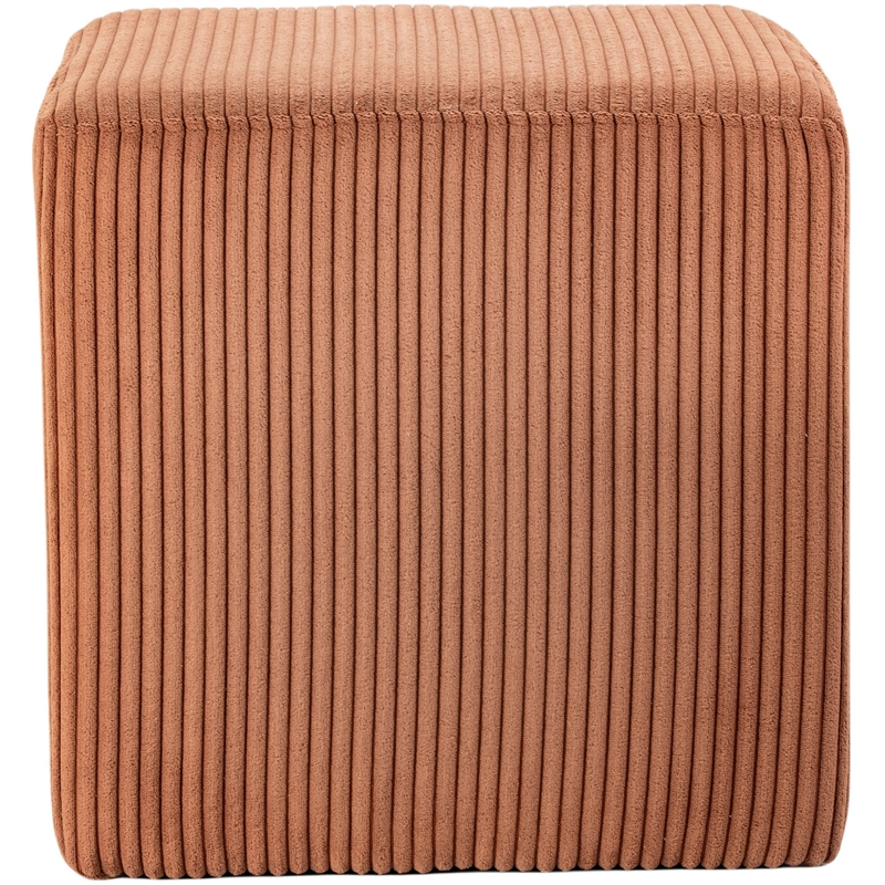Pemberly Row Modern / Contemporary Soft Microsuede Fabric Cognac Ottoman / Stool