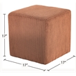 Pemberly Row Modern / Contemporary Soft Microsuede Fabric Cognac Ottoman / Stool
