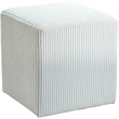 Pemberly Row Modern / Contemporary Soft Microsuede Fabric Cream Ottoman / Stool